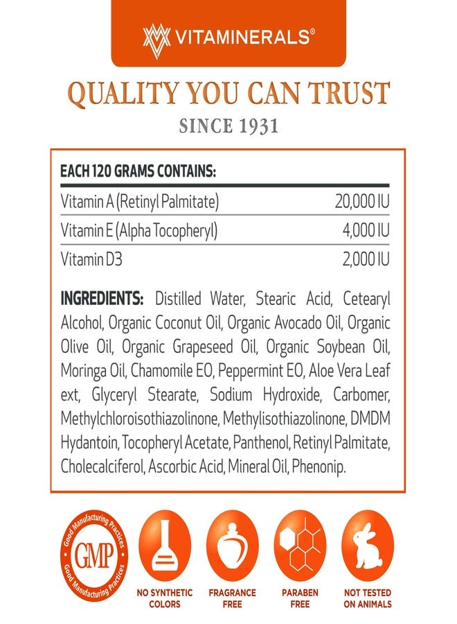 Vitaminerals EDAP+ Skin Barrier & Repair Cream Strong base formula with Vitamin E, D, A and Panthenol (4oz) - Image 5